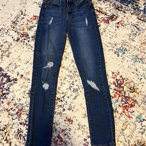 KanCan Dark Blue Distressed Skinny Jeans